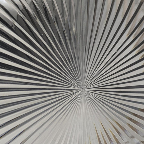 1909 British Antique Pure Silver Decorated Large Cut Glass Bowl 1265g Henry Manton